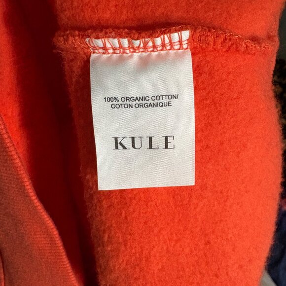 Kule The Raleigh O HO HO Lights sweatshirt fleece size XS Christmas orange poppy - Picture 13 of 14